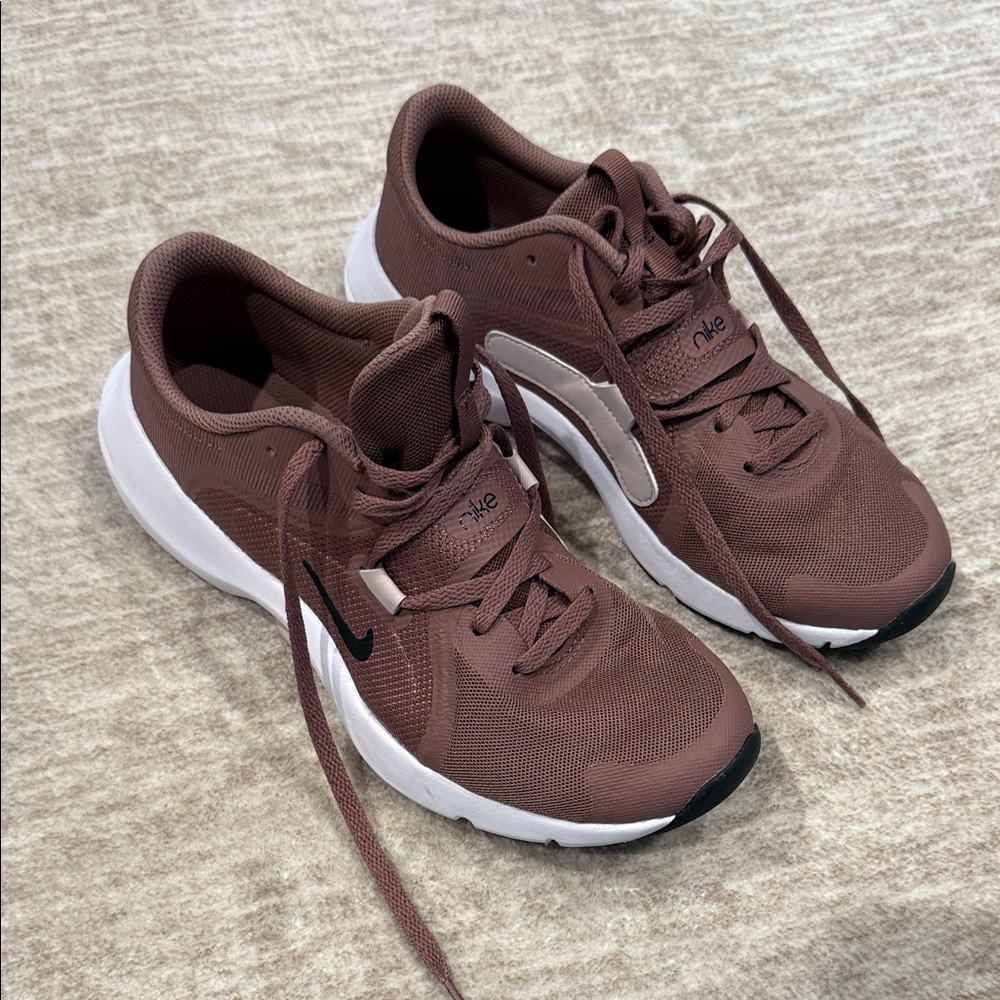 Nike Maroon Sneakers with White Accents. WORN ONLY IN THE GYM TWICE!